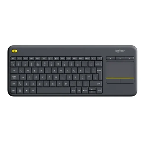 Logitech K400 Plus Wireless Touch Keyboard - Black, from above