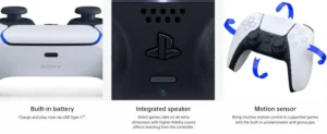 ps5 controller Integrated Speaker, Build in battery, motion sensor