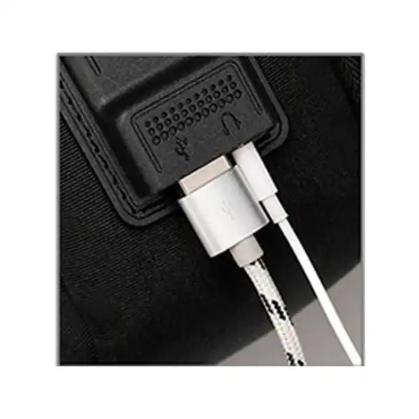 ARCTIC HUNTER B00345 Travel bag for 15.6_ laptop back with USB port Water Resistant - Black 12