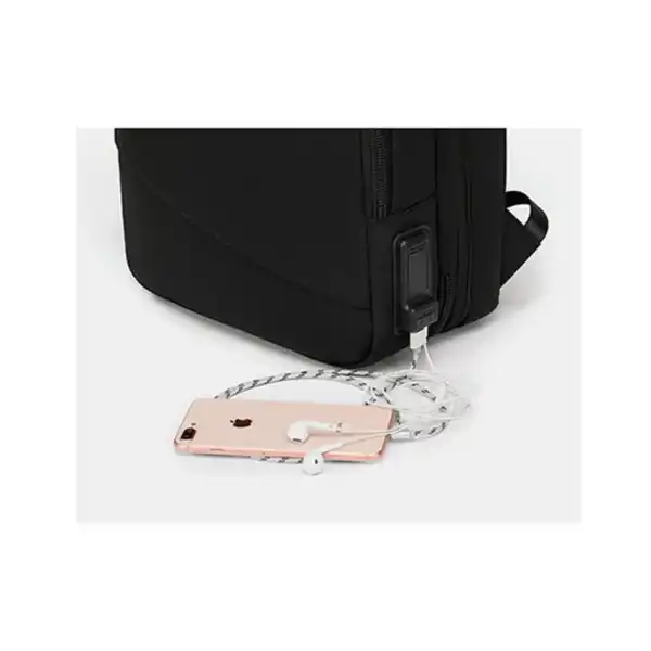 ARCTIC HUNTER B00345 Travel bag for 15.6_ laptop back with USB port Water Resistant - Black 13