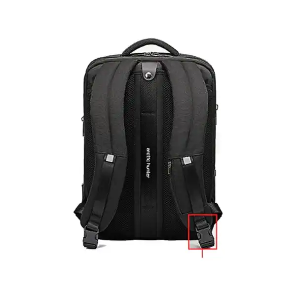 ARCTIC HUNTER B00345 Travel bag for 15.6_ laptop back with USB port Water Resistant - Black 4