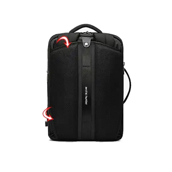 ARCTIC HUNTER B00345 Travel bag for 15.6_ laptop back with USB port Water Resistant - Black 5