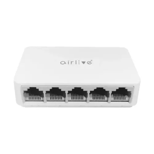 AirLive Desktop Switch 5 Ports 10_100_1000 Mbps, Live-5E - White