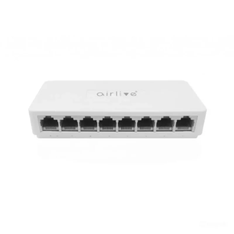 AirLive Desktop Switch 8 Ports 10/100 Mbps, Live-8E - White