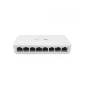 AirLive Desktop Switch 8 Ports 10/100/1000 Mbps ,Live-8GT - White