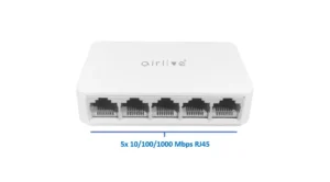 Airlive 5 Port Ethernet Desktop Switch, 1000Mbps, Live-5GT - White banner