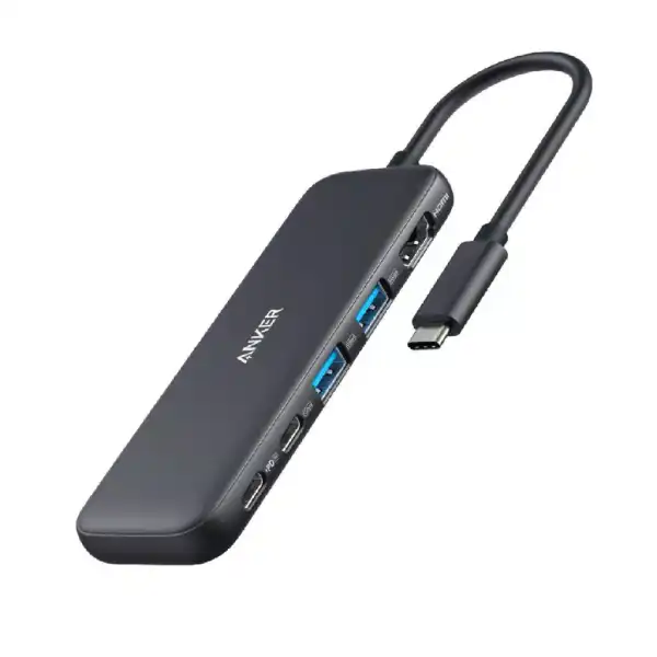 Anker 332 USB-C Hub 5-in-1, 5Gbps Speed, A8355H1 - Black