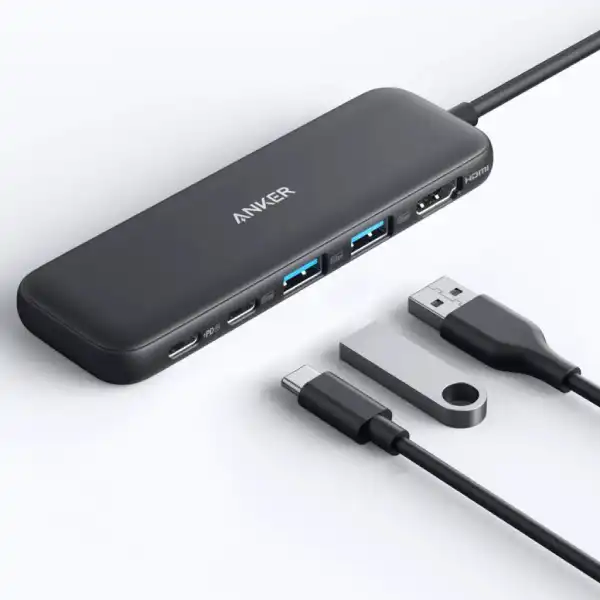 Anker 332 Hub 5 in 1 USB-C Connector, A8355H1 - Black 2