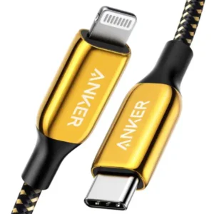 Anker PowerLine+ III USB-C cable with Lightning 6ft - Golden _ A8843HB1 1