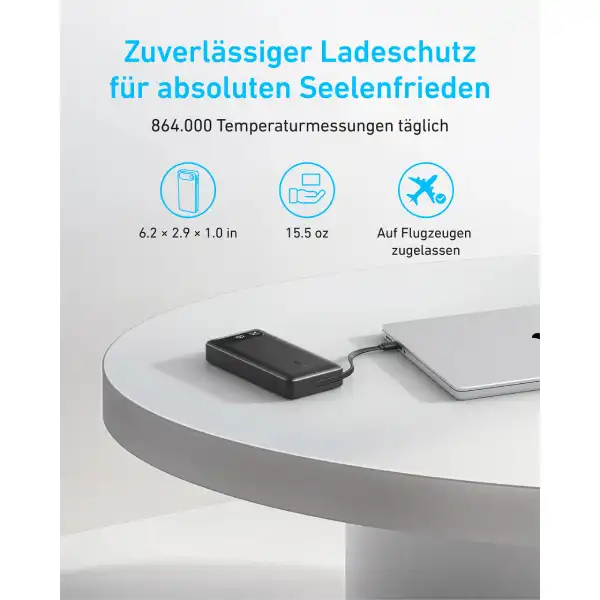 Anker Powercore 20k 20000mAh 87W PowerBank with built-in USB-C Cable & Display - A1383H11 - Black 4