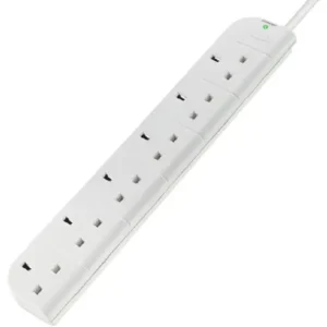 Belkin 6-Socket Power Extension 3m - White from angle
