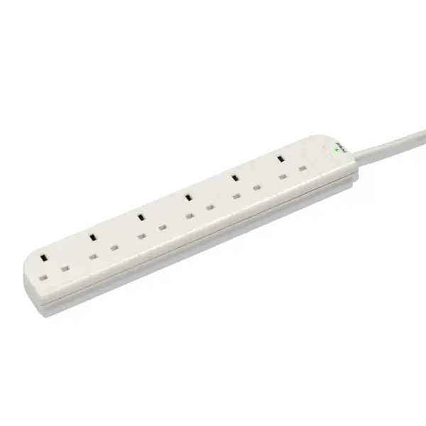 Belkin 6-Socket Power Extension 3m - White from angle2