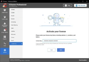 CCleaner premium Activate your license key