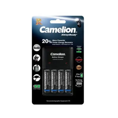 Camelion Battery Charger- AA_AAA (BC-1002F-4H25HP-DB)- Black