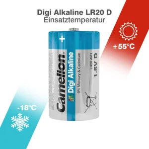 Camelion D High Performance Alkaline - LR20-BP2DG 3