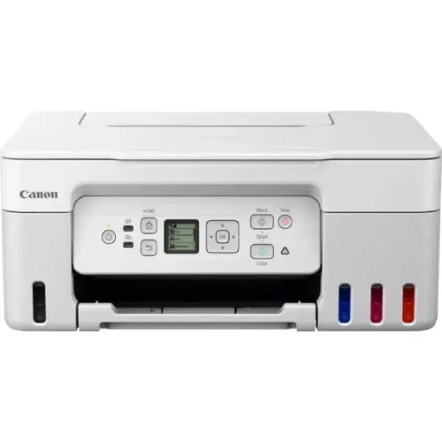 Canon PIXMA G3470 Series All in One Inkjet Printer - White in front side (1)