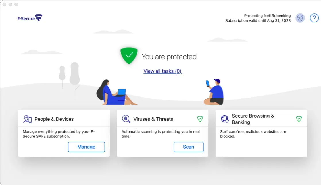 F-Secure Internet Security opened