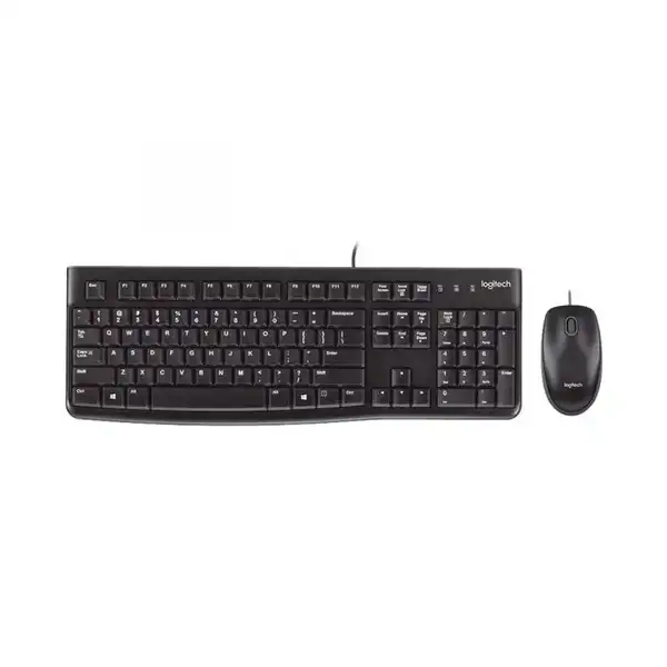 Logitech MK120 Wired Keyboard with Mouse Combo Arabic layout - Black