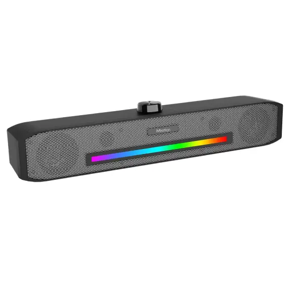 Meetion MT-SP1001 RGB Strip Desktop Speakers - Black from left