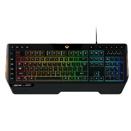 Meetion K9420 RGB Backlit Arabic Wired Gaming Keyboard - Black from above