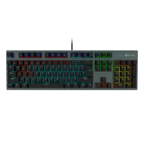 Meetion MK007PRO Blue switch Arabic Wired Mechanical Keyboard - Black, from above