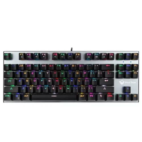 Meetion MK04TKL RGB Backlit Blue switch Arabic Wired Mechanical Keyboard - Black from above