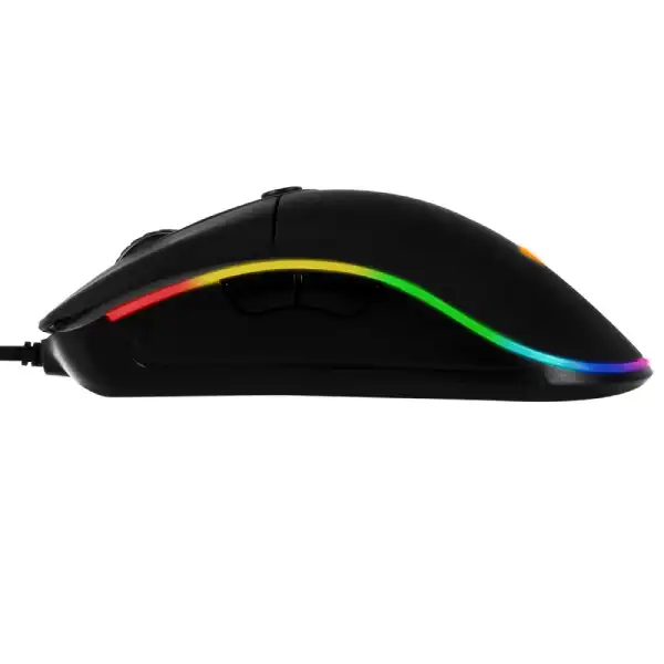 Meetion MT-GM20 Chromatic Wired Gaming Mouse - Black, from left side