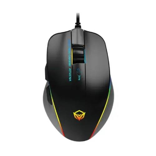 Meetion MT-GM23_2023 RGB Circulation Backlit Wired Gaming Mouse - Black from above