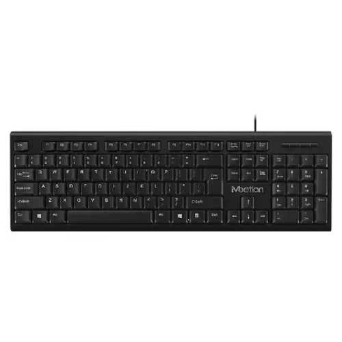 Meetion MT-K100 USB Standard Wired Keyboard - Black from above