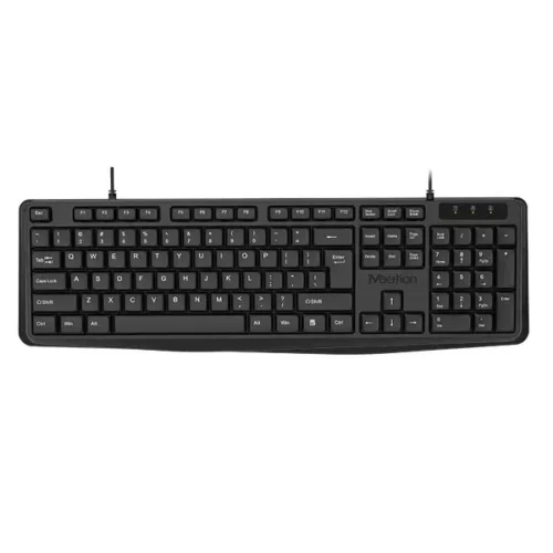 Meetion MT-K200 USB Wired Keyboard - Black from above