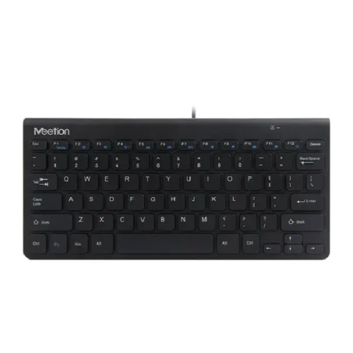 Meetion MT-K400 Mini Wired Keyboard - Black from above