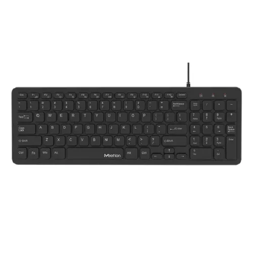 Meetion MT-K410 Ultra Thin Wired Keyboard - Black from above