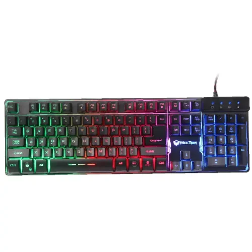 Meetion MT-K9300 Rainbow Arabic Wired Gaming Keyboard - Black from above