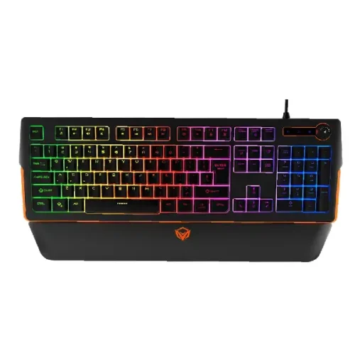 Meetion MT-K9520 RGB Magnetic Wrist Rest Arabic Wired Gaming Keyboard - Black from above