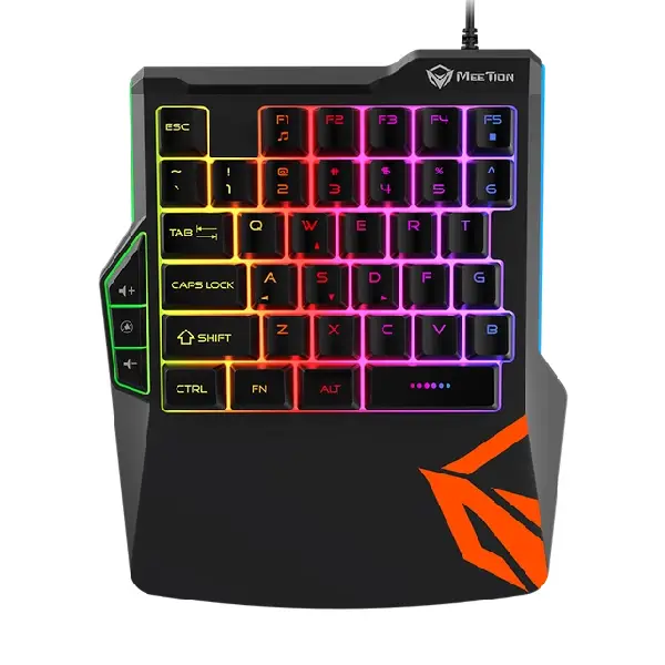 Meetion MT-KB015 One Handed Gaming Keyboard - Black from above