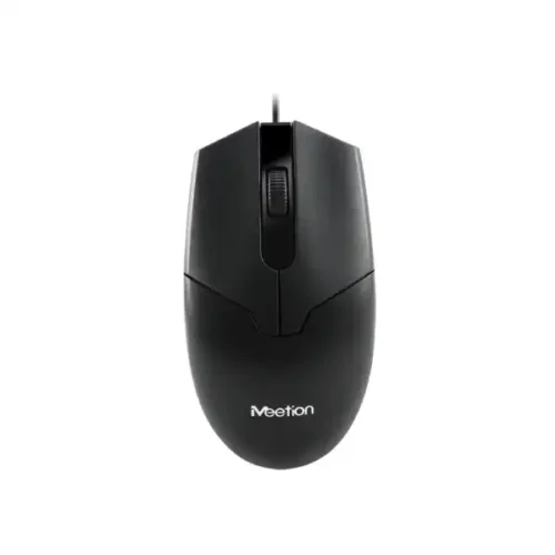 Meetion MT-M360 Wired Mouse 2+1 Buttons, Anti-skid Scroller - Black from Above