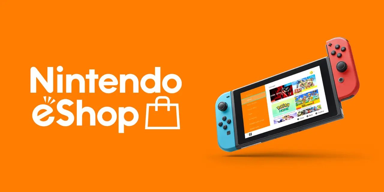 Nintendo eShop logo with Nintendo switch device