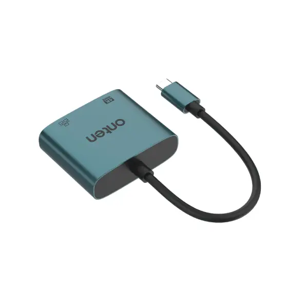 ONTEN OTN-UC288 2-in-1 USB-C to HDMI 4K Adapter with RJ45 (100_10Mbps) - OTN-UC288 - Green 2