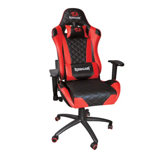 Redragon King Of War C601 Gaming Chair - Red & Black, from left angel