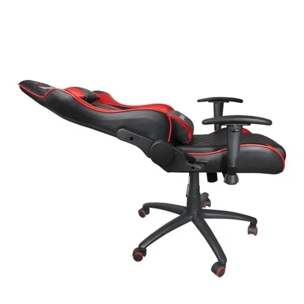 Redragon King Of War C601 Gaming Chair - Red & Black, from side with wide angel