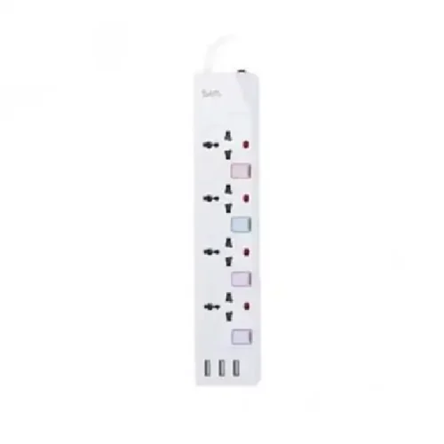 SIA 3 USB Auto Max 3.4A 4 Power Sockets - SI-PS002W - White 1