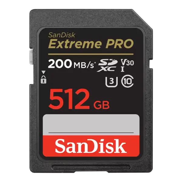 SanDisk Extreme Pro 512GB Memory Card (200 MB_s), SDSDXXD-512G-GN4IN