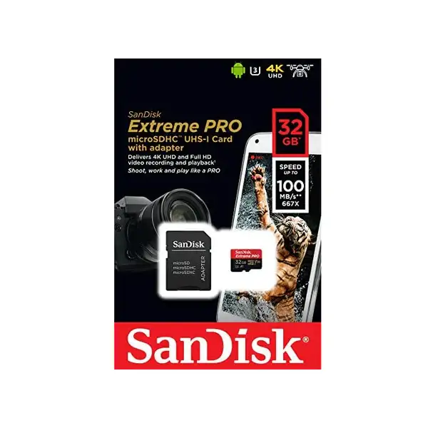 SanDisk Extreme Pro UHS-I Memory Card 32GB - SDSQXCG GN4IN - Speed Up To 150 MB_s B39 5