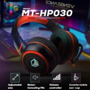 Meetion HP030 Backlit HIFI 7.1 Stereo Wired Gaming Headset - Black 7