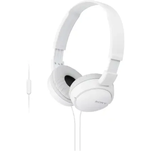 Sony MDR-ZX110AP On-Ear Wired Headphones with Mic - White 1