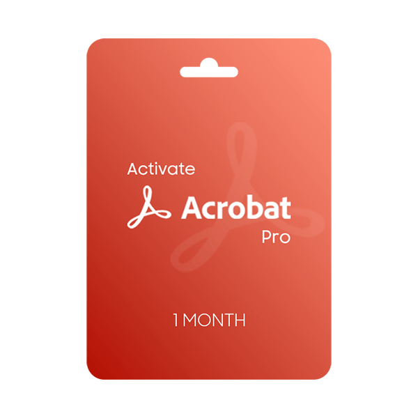 Adobe Acrobat Pro Activation Key for 1 Month to your Account